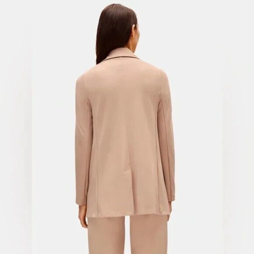 $298 Eileen Fisher Women Beige Bramble Notch Collar Ponte Jacket Blazer Sz PS - Picture 7 of 13